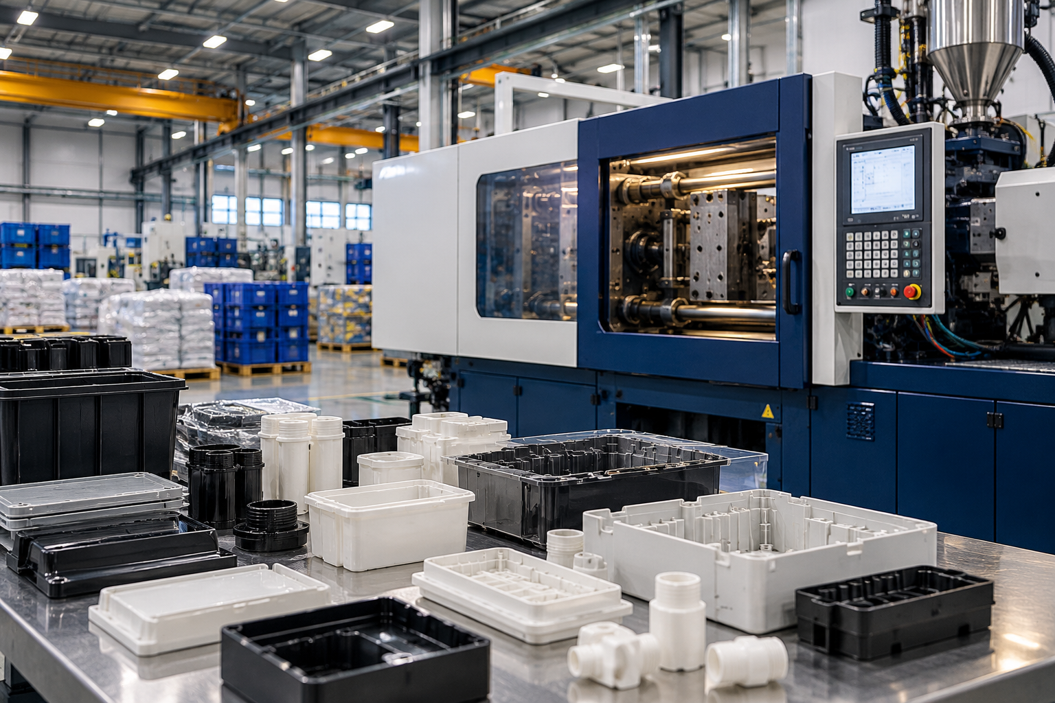 Industrial plastics manufacturing machinery